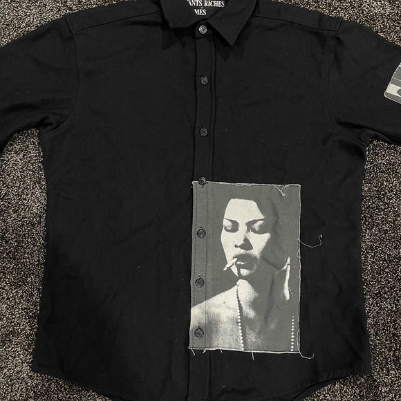 Enfants Riches Deprimes FW17 Asian Women Patch Thick Wool Shirt - Picture 4 of 12